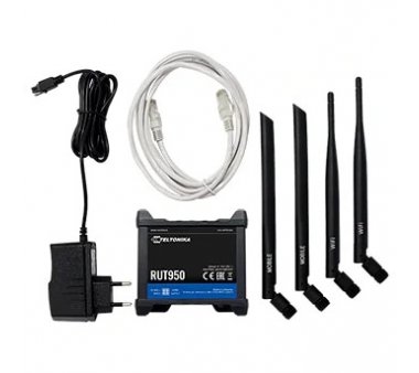 Teltonika RUT950 Dual SIM LTE Router, WLAN, OpenVPN (Konnektivität: 4G/LTE (Cat 4), 3G, 2G)