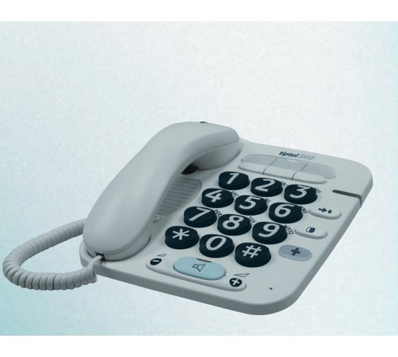 Tiptel Ergovoice 240 Seniorentelefon, Hörgeräte kompatibel, Notruf, Freisprechen