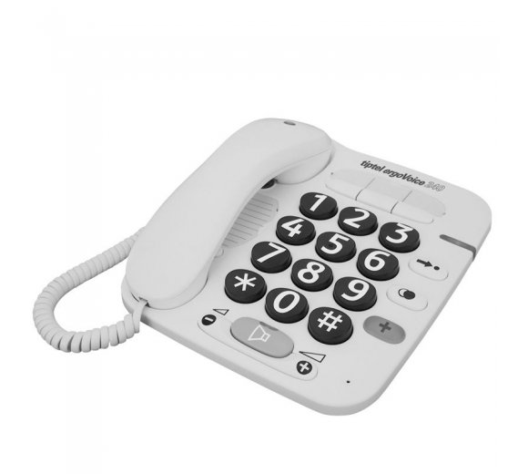 Tiptel Ergovoice 240 Seniors phone, hearing aids compatible, emergency call, hands-free calling