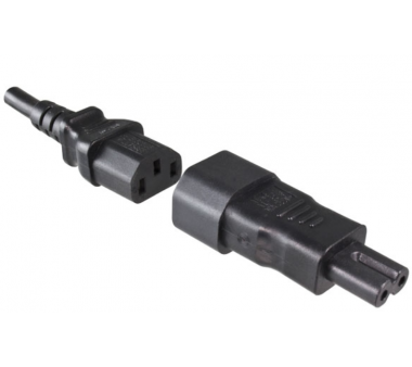 Stromadapter Netzadapter IEC 60320-C7 auf  IEC 60320-C14...