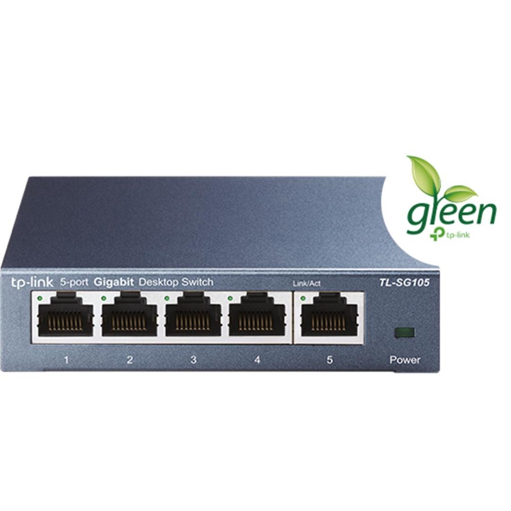 TPLink TLSG105 5PortGigabitDesktopSwitch QoS optimizes latenc