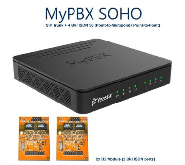 VoIP Telefonanlage SIP + 4 BRI ISDN Yeastar MyPBX SOHO > Grandstream, Cisco