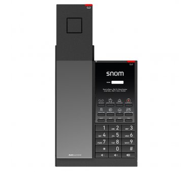 Snom HD351W WLAN IP-Telefon mit schnurlosen DECT Telefonhörer (Sondertasten: Rezeption, Wecker, Reservierung, Notruf …)