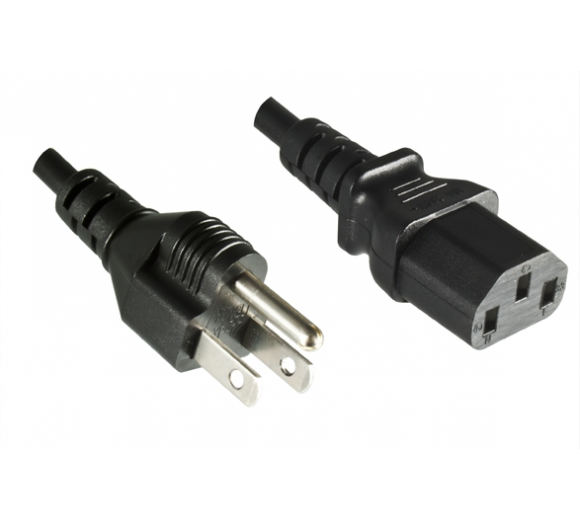 Power cord America USA type B to C13, AWG18, 1.8m
