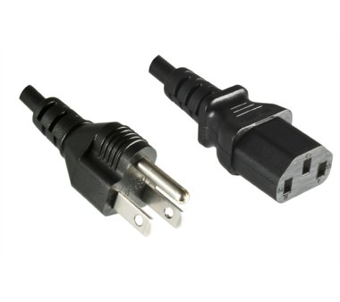 Kaltgerätestecker auf Netzkabel Amerika USA Typ B auf...