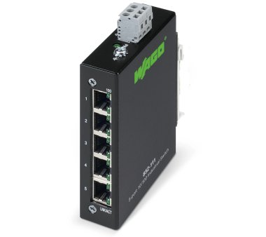 Wago 5 Port Industrial-ECO-Switch DIN Rail (852-111)