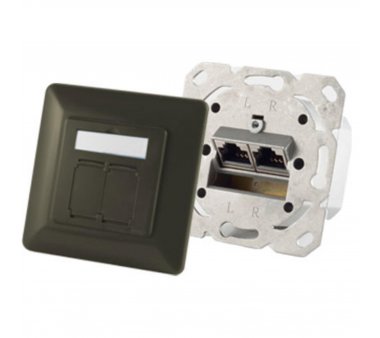 Gigabit network socket flush-mounted 2-fold, cat.6A...
