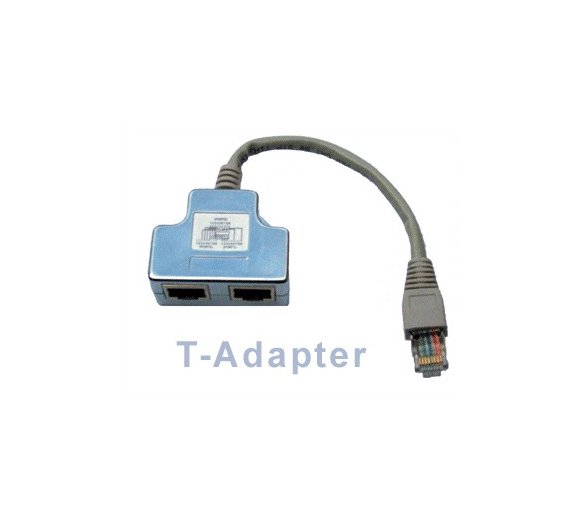 T-Adapter / Y-Cable Cat.5 (Ethernet / Ethernet)