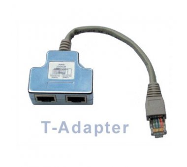 Cat. 5e T-Adapter - RJ45 Anschlussverdoppler (Ethernet /...