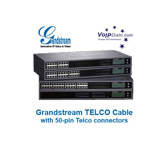 Telco Cable 6m for Grandstream GXV-42xx-Series Gateway (GXW4248/GXW4232/GXW4224/GXW4216); telco cable connector to open cable end; rigid core strands cable
