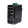 Industrial PoE-powered 5-port Gigabit + 2-port SFP Ethernet switch with PoE pass-through