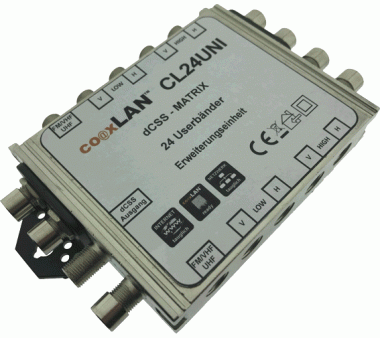 coaxLAN CL24UNI expansion unit (without power supply unit)