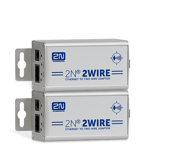 2N 2Wire converter SET with 2 adapters (master/slave PoE+ with EU power supply)