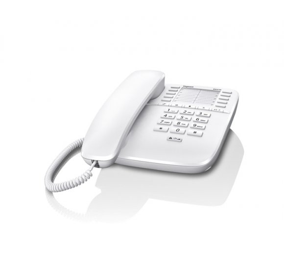 Gigaset DA510 Analog Tischtelefon in Farbe weiß, Wandmontage-fähig, Ideal als Türtelefon von Gegensprechanlagen