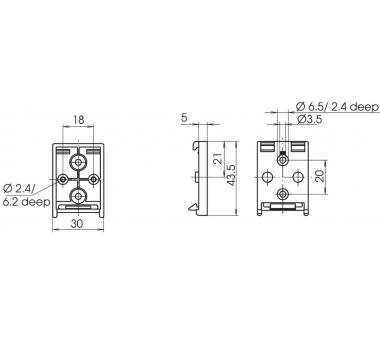 Tema AA-697/DIN Kit für die AA-15SIP Montage auf einer DIN-Hutschiene