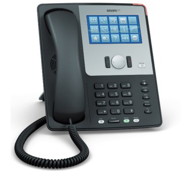 Snom 870 black mit Drag-and-drop-Touchscreen, PoE,...