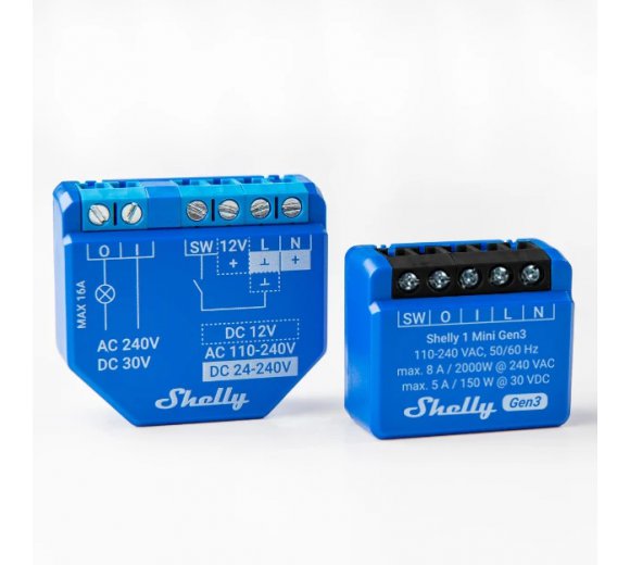 Shelly 1 - WiFi AC/DC Relay Switch 15A — ameriDroid