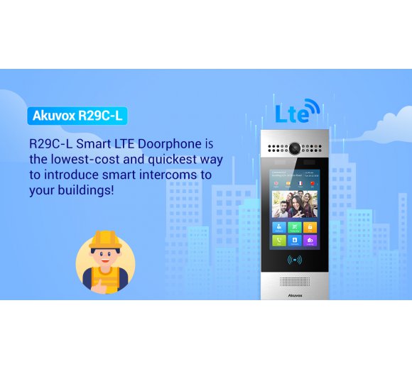 Akuvox R29C-L intercom systems Video with face recognition and LTE connection