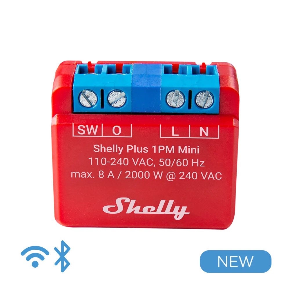 Shelly Plus 2PM | WiFi & Bluetooth 2 Channels Smart Relay Switch with Power  Metering | Home Automation | Roller Shutters | Remote Control | Alexa 