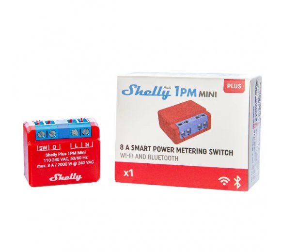  Shelly Plus 2PM, WiFi & Bluetooth 2 Channels Smart Relay  Switch with Power Metering, Home Automation, Roller Shutters, Remote  Control, Alexa & Google Home