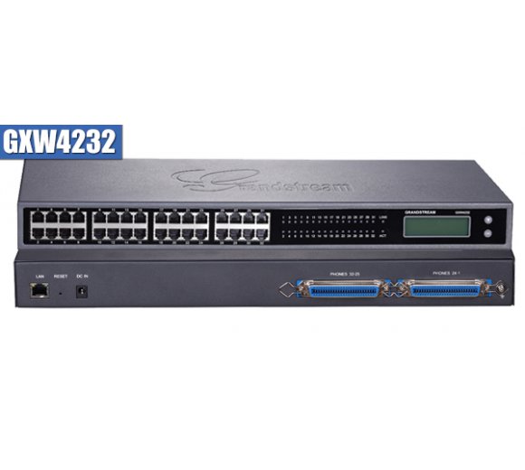 Grandstream GXW4232 FXS Analog VoIP Gateway with 32 telephone FXS ports with both RJ11 and 50-pin Telco connectors