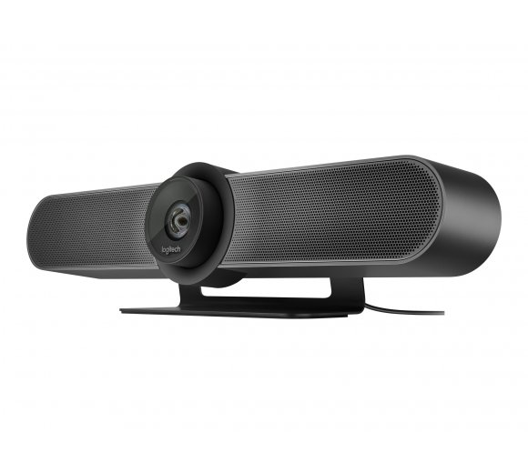 Logitech MEETUP 4K Konferenzkamera mit eingebauter Lautsprecher, 3 integrierte Mikrofone