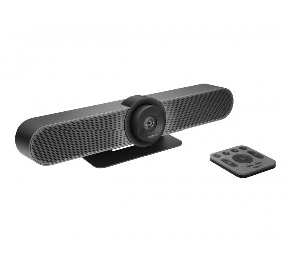 Logitech MEETUP 4K Konferenzkamera mit eingebauter Lautsprecher, 3 integrierte Mikrofone
