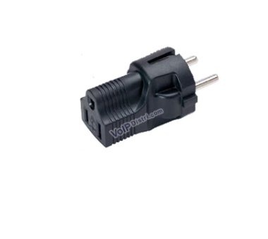 Schuko plug (DE/EU) to US 3-poles Socket Adapters
