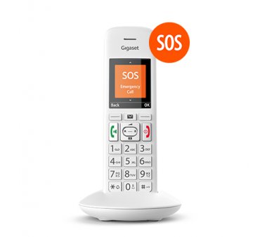 Gigaset E370HX DECT/GAP/Cat-iq 2.0 Mobilteil weiß *Sondermodel - White Edition (Handset mit weißer Ladeschale) * B-Ware