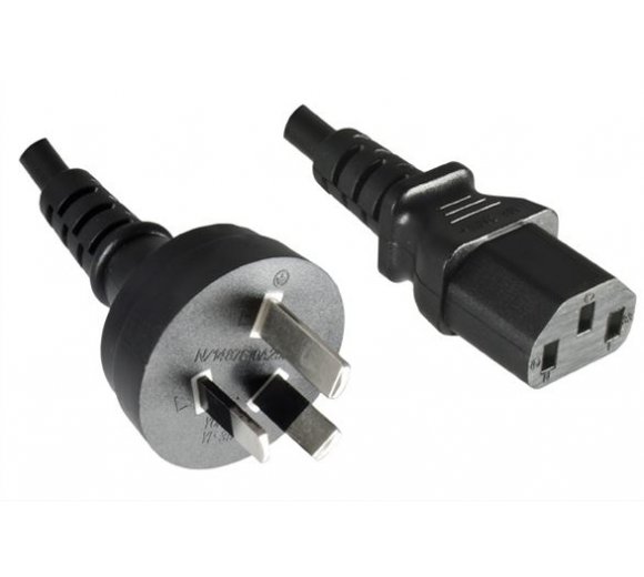 Power cable Australia (AUS) - Type I to C13, black, 1,80m