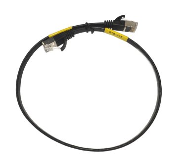 50cm SlimWire Pro+ STP 10GbE patch cable (shielded!) - black
