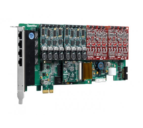 OpenVox AE1610E22 16 Port Analog PCI-E card + 8 FXS + 8 FXO + Echo Cancelation