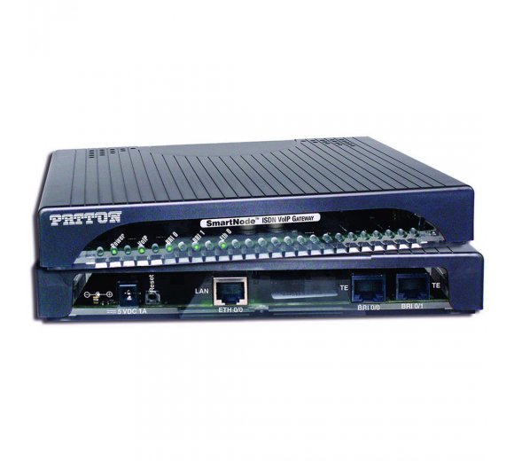 Patton Inalp SmartNode 4120, SN4120/2BIS4V/EUI, 2 BRI/S0 TE 4 voice/fax calls (SIP / H.323)