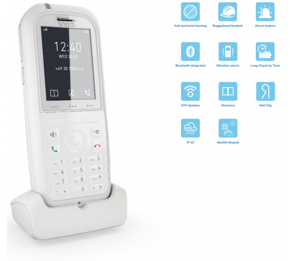Snom M90 DECT Handset with Anti-bacterial housing according to JIS-Z801