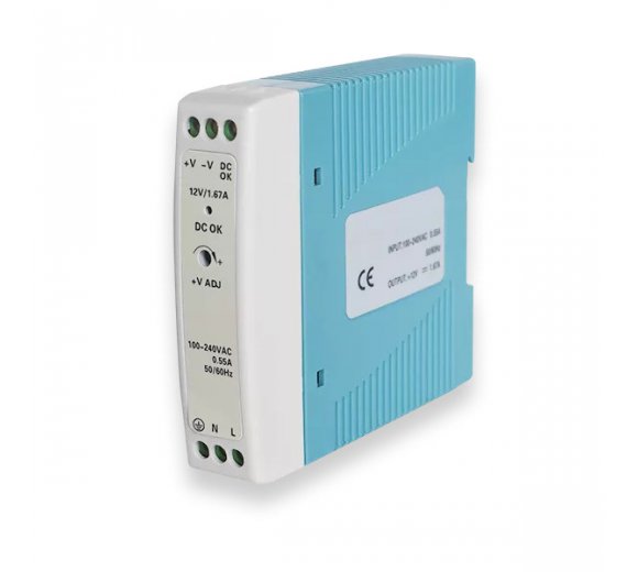 Teltonika DIN Rail Power supply for Teltonika Router with 12V/1.67A (20 Watt)