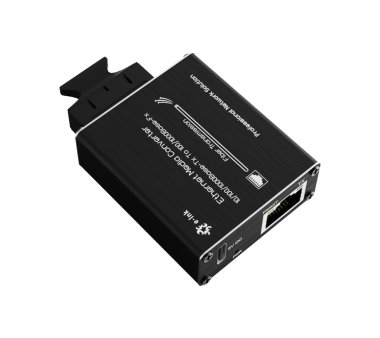 Microtype Gigabit RJ45 auf SC Glasfaser Konverter, Multimode, 850nm, bis 550m, mit USB-C Netzteil