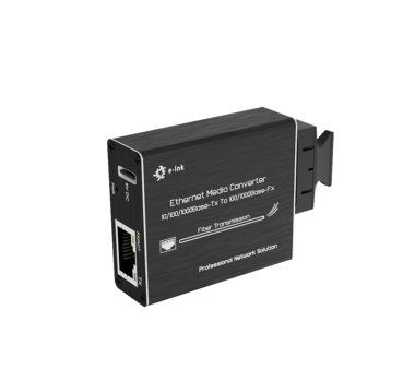 Microtype Gigabit RJ45 auf SC Glasfaser Konverter, Multimode, 850nm, bis 550m, mit USB-C Netzteil