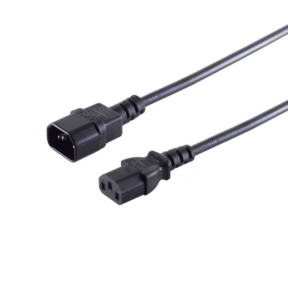 IEC extension cable C13-C14 VDE 3x0,75qm² 1,8m, 3,30