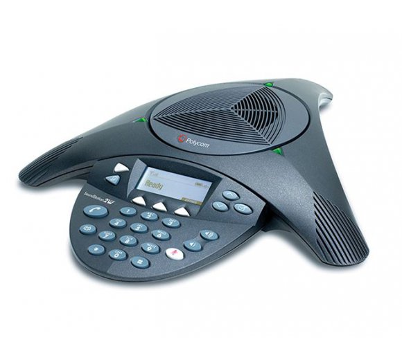 Polycom SoundStation2 EX  (Original, geöffnet) Expandable Analog Konferenztelefon mit Display, 2200-16200-601, B-/C-Ware