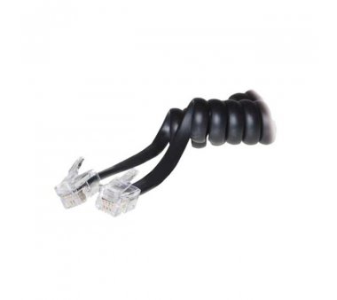 2m Handset coil cord, black with high quality cable...