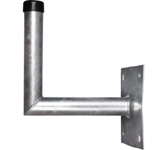 Steel - Wall holder 30 cm for SAT-TV or VSAT Internet via satellite (Specially punched wall plate for high loads!)