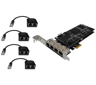 ALLO 8 port PRI PCIe Card, Upgradeable 2PRI E1/T1/J1 (3nd...