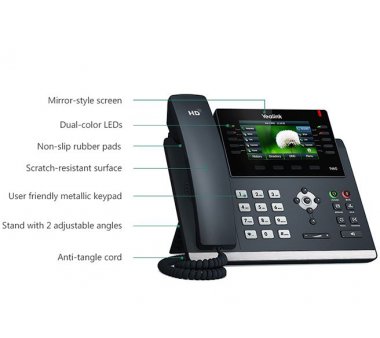 Yealink refurbished SIP-T46G Ultra-elegant Gigabit IP Phone (Bluetooth, HD Voice, Paperless, 5-way conference)