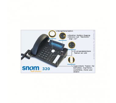 Snom 320 *Refurbished / Factory Default Firmware* with new handset cord