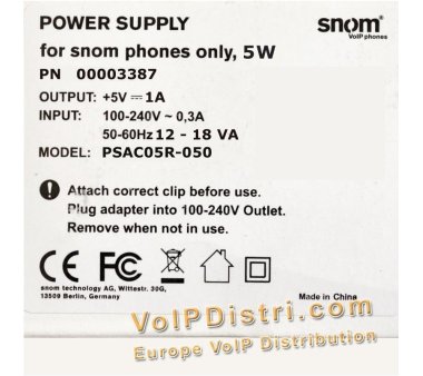 SNOM +5V/1A Original Power Supply > SNOM...