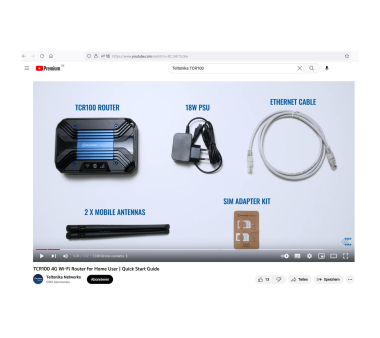 Teltonika TCR100 4G WLAN Router für Heimanwender mit 4G+ (LTE-A) Cat6 bis zu 300 MBit/s (-40 °C bis 75 °C)