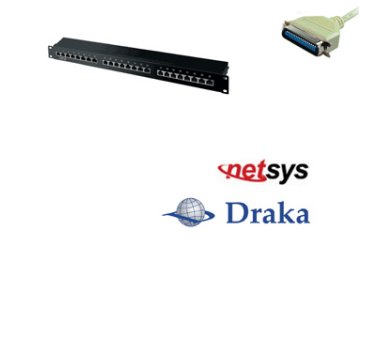 50-Pair Telco Cable, 10m Draka Cable incl. Patchpanel for...