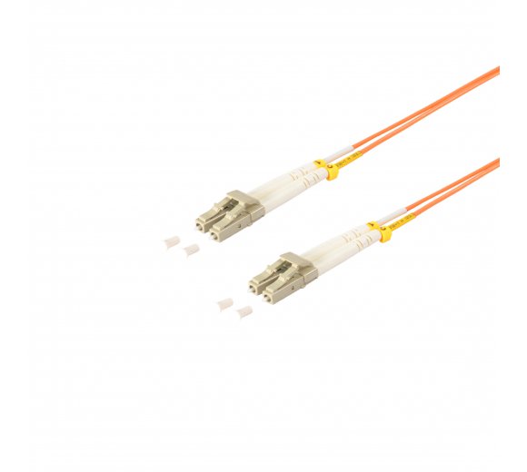 Duplex fibre Optics patch cable 1m LC-LC, 50/125um, Multimode OM2