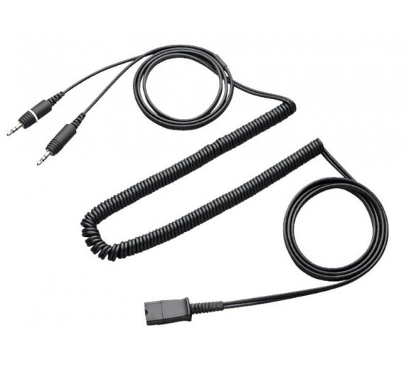 Plantronics QD cable to 2x 3.5mm jack plug, (Headphone + Microphone) 28959-01