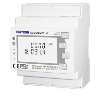Eastron SDM630-MCT V2 - MuFu wall-mounted meter for DIN...